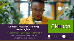 A video demonstrating a new learning app for clinical research